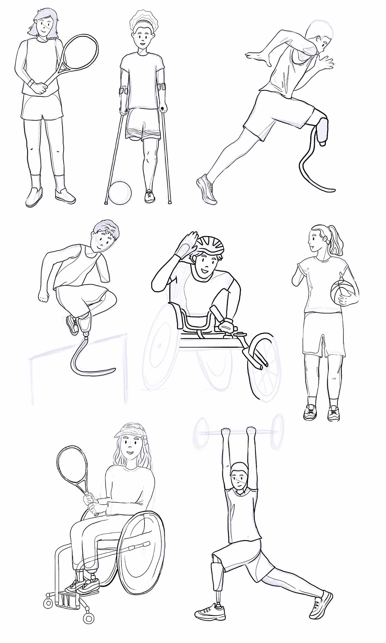 Athlete Sketches